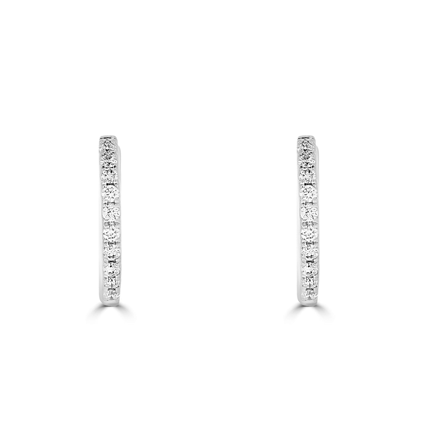 Timeless Hoop Diamond Earrings 14mm