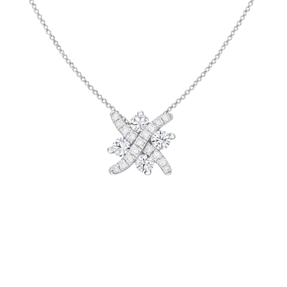 White Diamond Kiss Pendant
