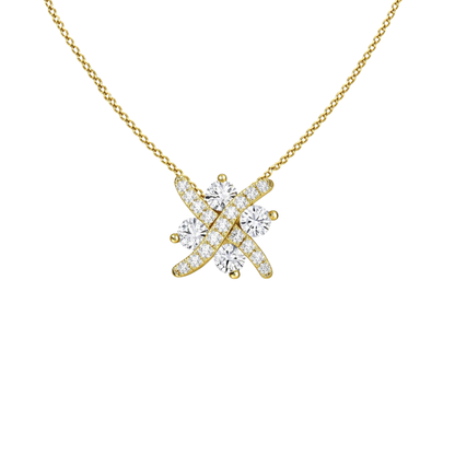 White Diamond Kiss Pendant