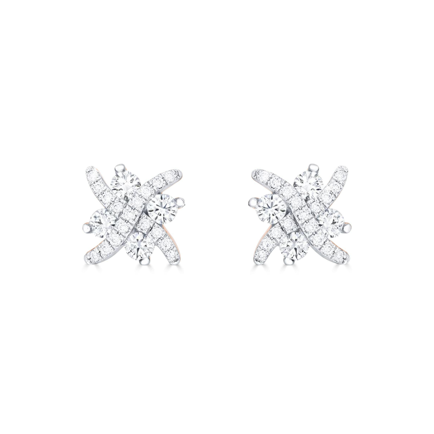 White Diamond Kiss Earring
