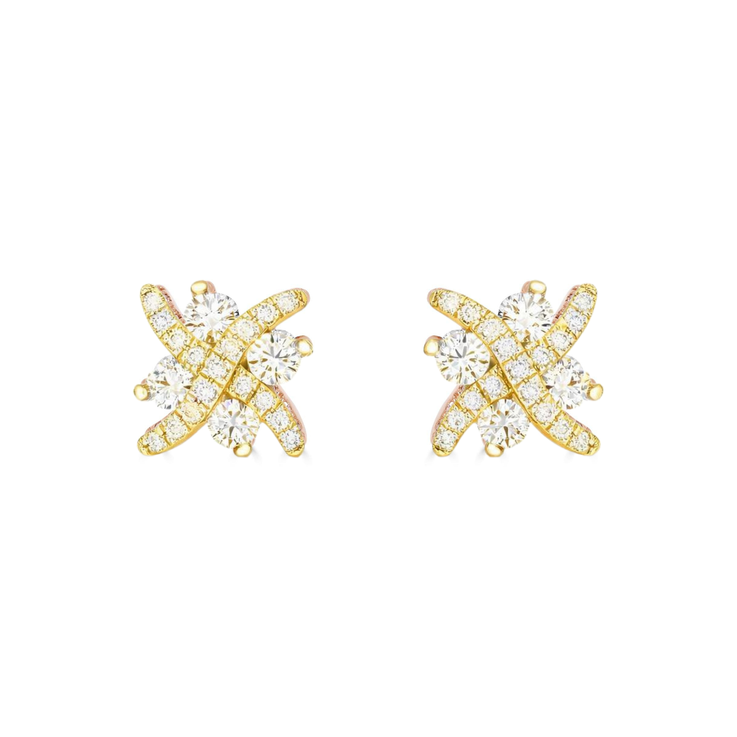 White Diamond Kiss Earring