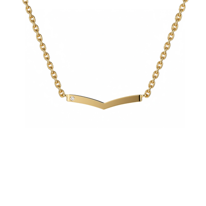 Wish Bone Diamond Pendant