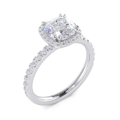 Hazel Cushion Diamond Halo Ring