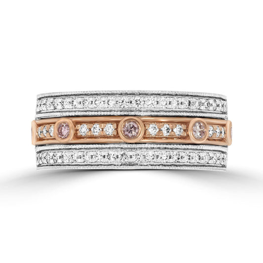 Fancy Pink & White Diamond Ring - Rosendorff Diamond Jewellers