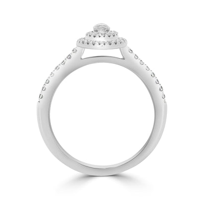 Double Halo Pink Marquise Diamond Ring - Rosendorff Diamond Jewellers
