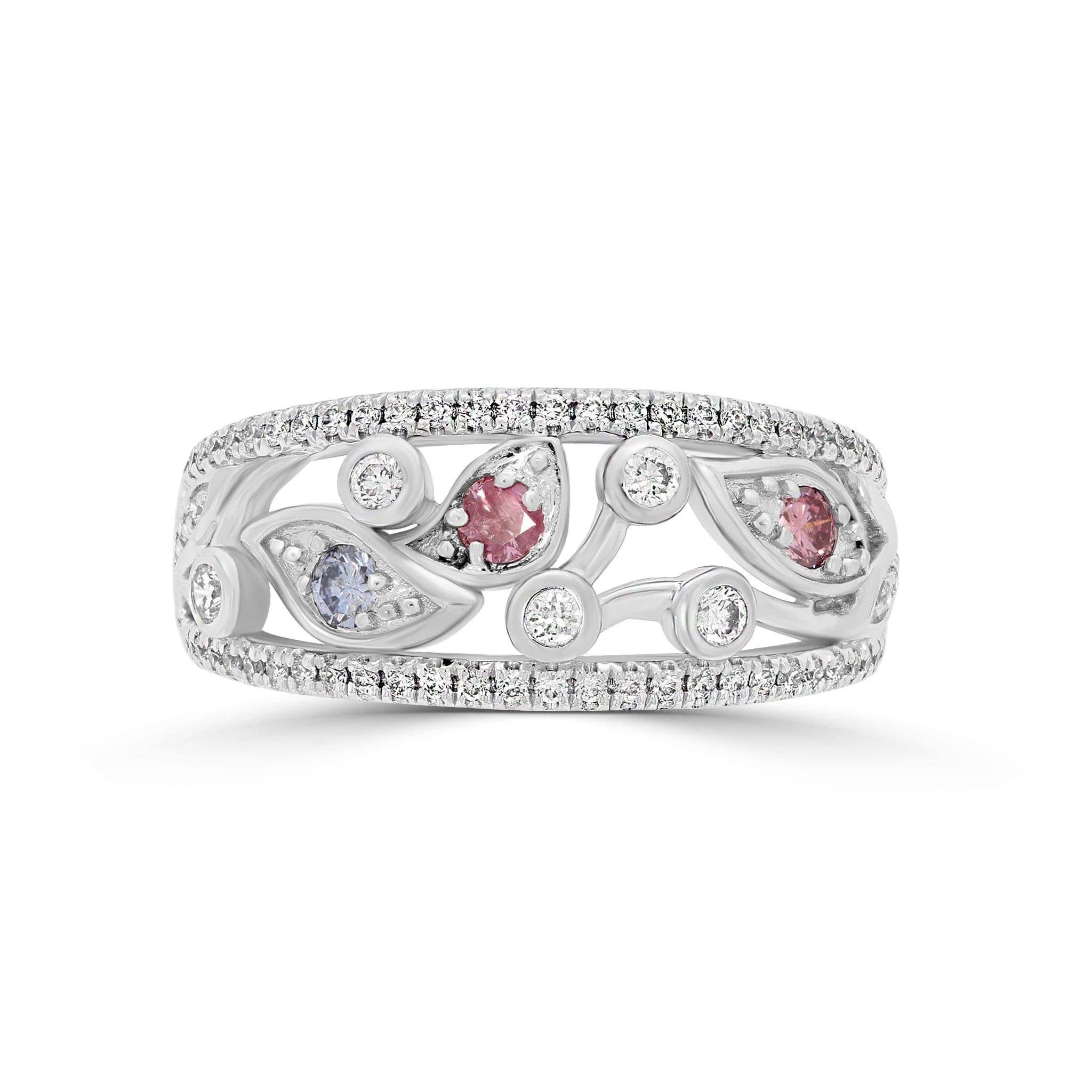 Secret garden diamond ring on sale set with pink gemstone