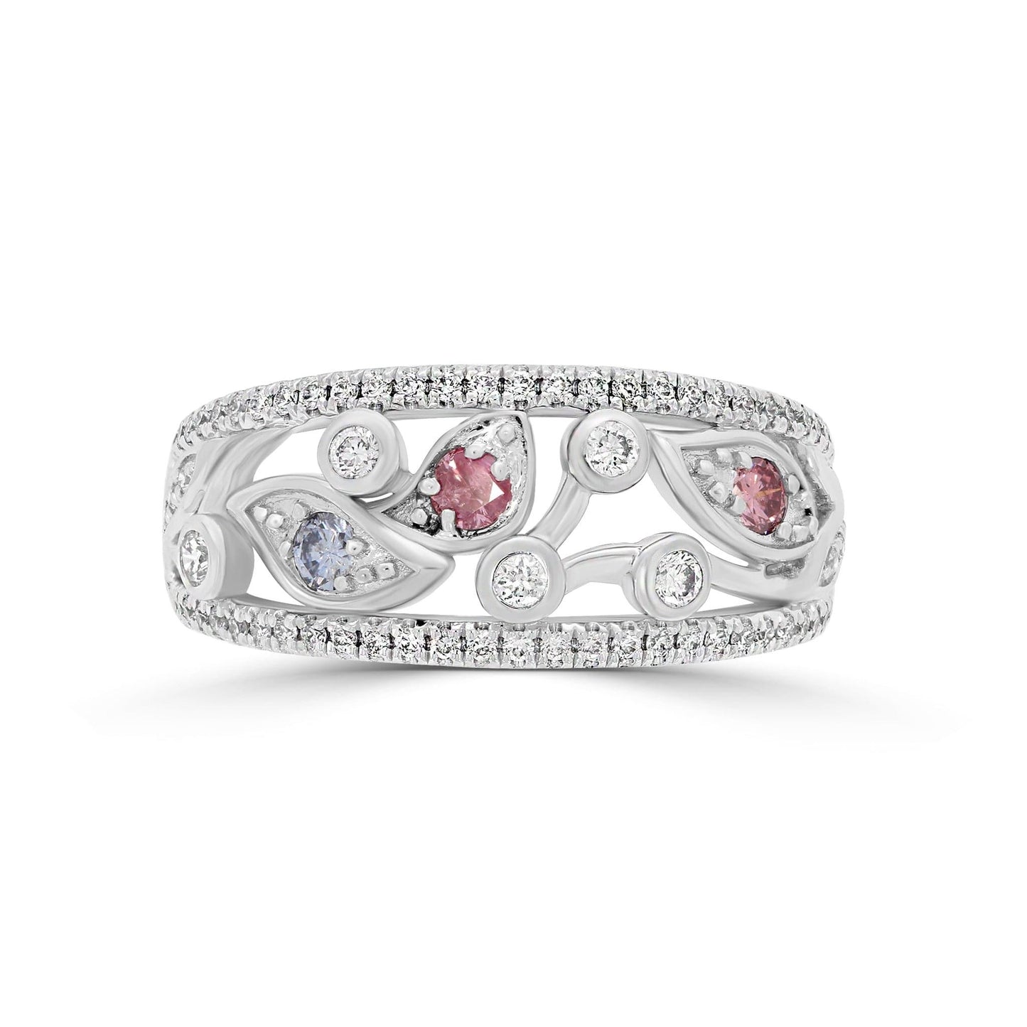Pink & Blue Diamond Secret Garden Ring - Rosendorff Diamond Jewellers