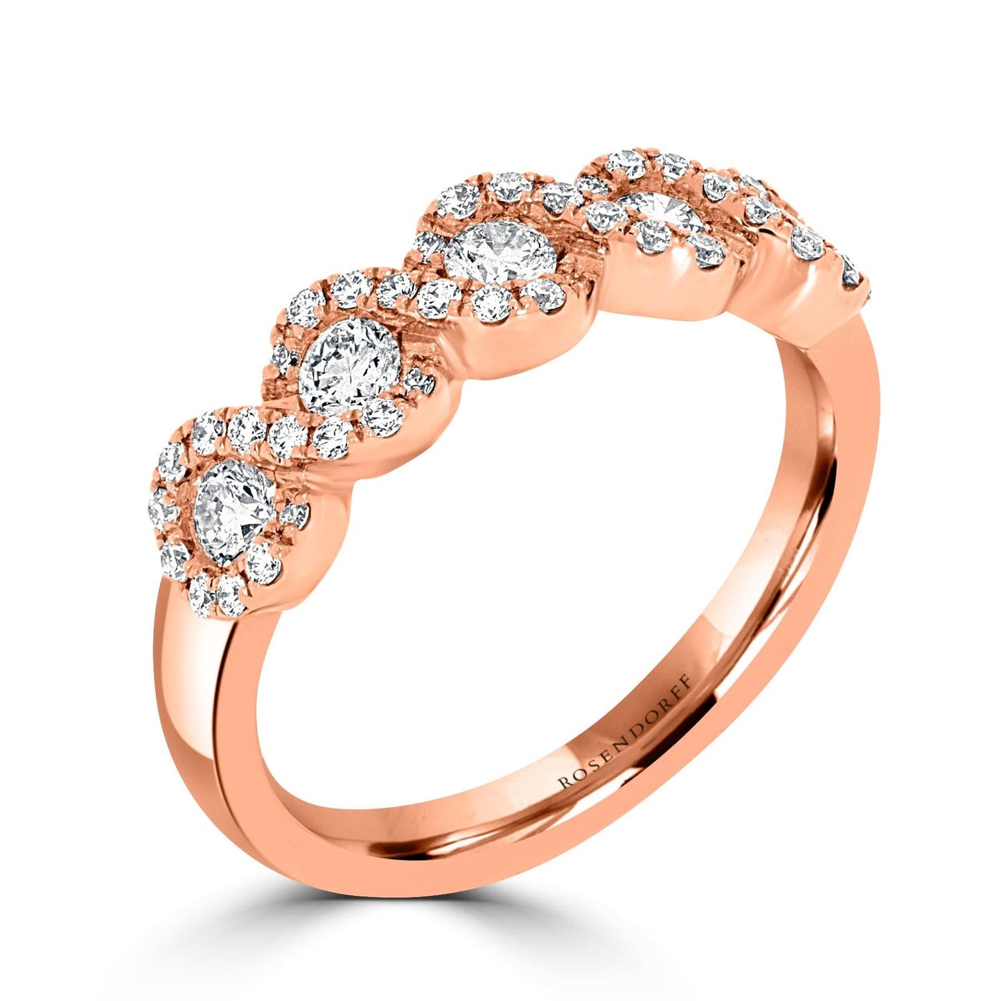 Twist Halo Diamond Ring | Rose Gold - Rosendorff Diamond Jewellers
