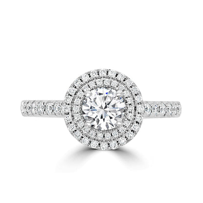 Double Halo Engagement Ring - Rosendorff Diamond Jewellers