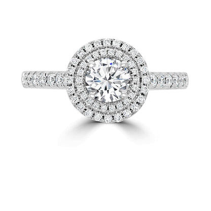 Double Halo Engagement Ring - Rosendorff Diamond Jewellers