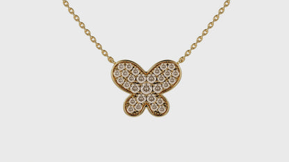 Champagne Diamond Butterfly Pendant