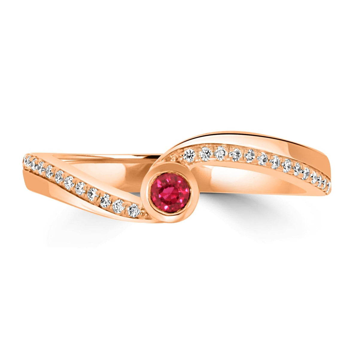 Twist Diamond & Ruby - Rosendorff Diamond Jewellers