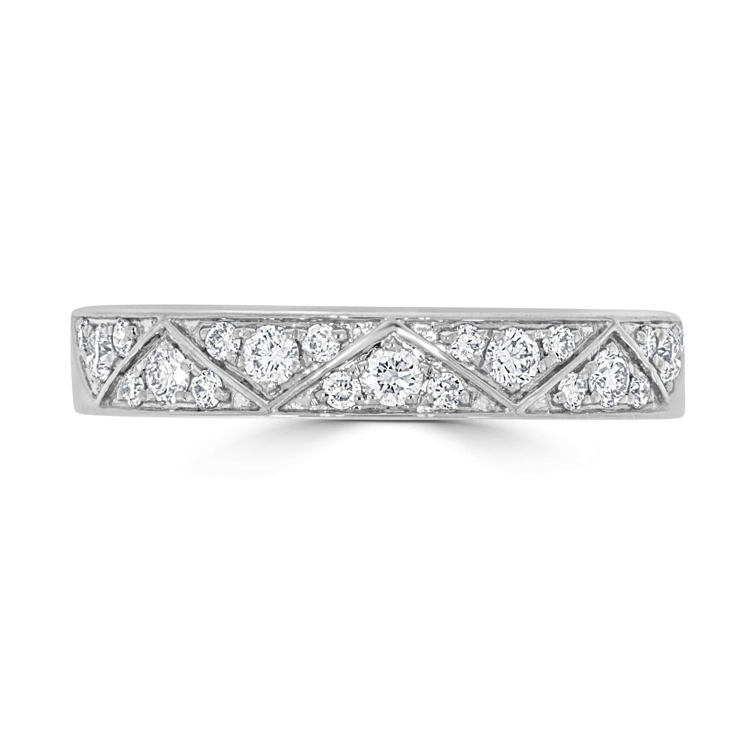 Diamond Pattern White Gold Ring - Rosendorff Diamond Jewellers