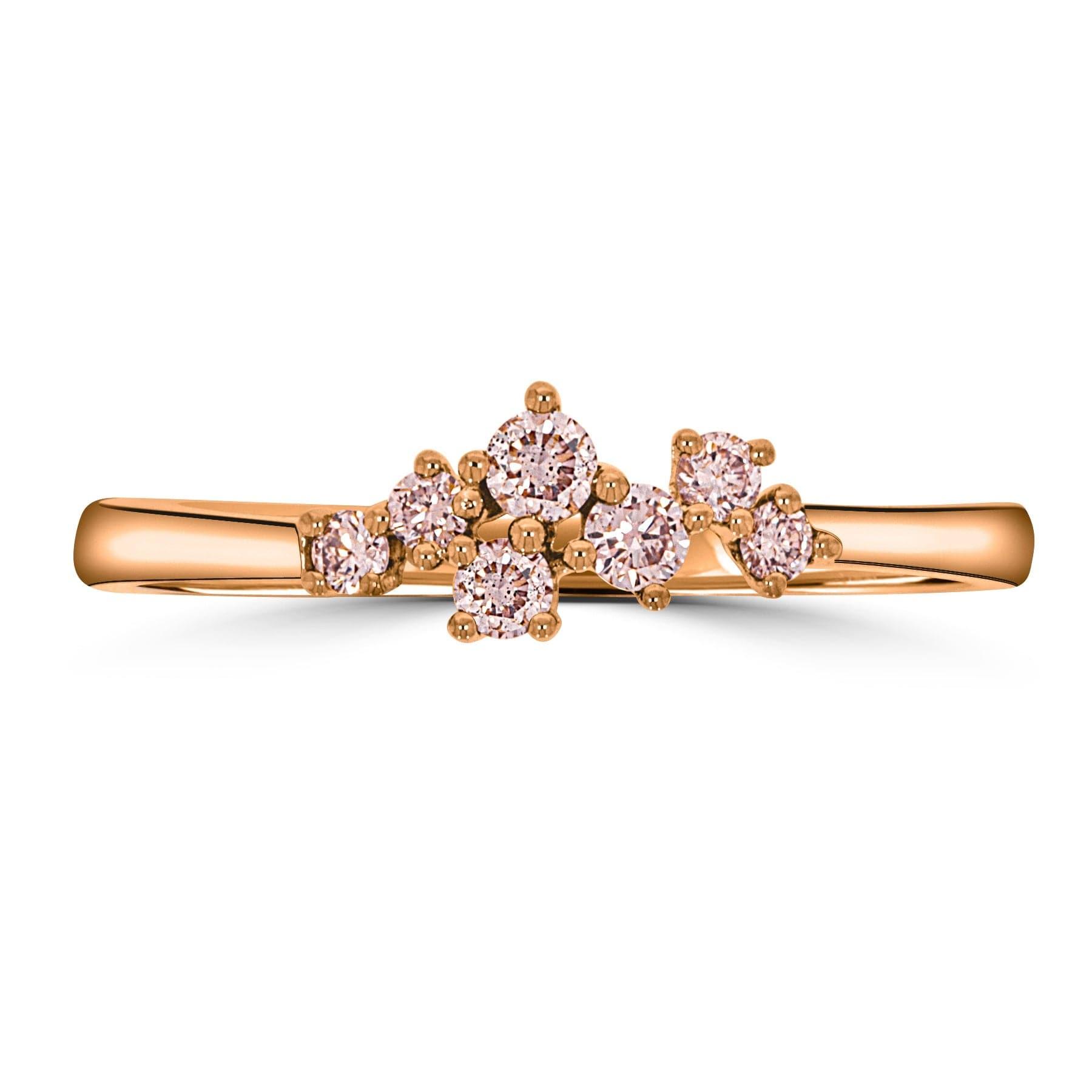 Eminence Pinks Scattered Diamond Ring RG - Rosendorff Diamond Jewellers