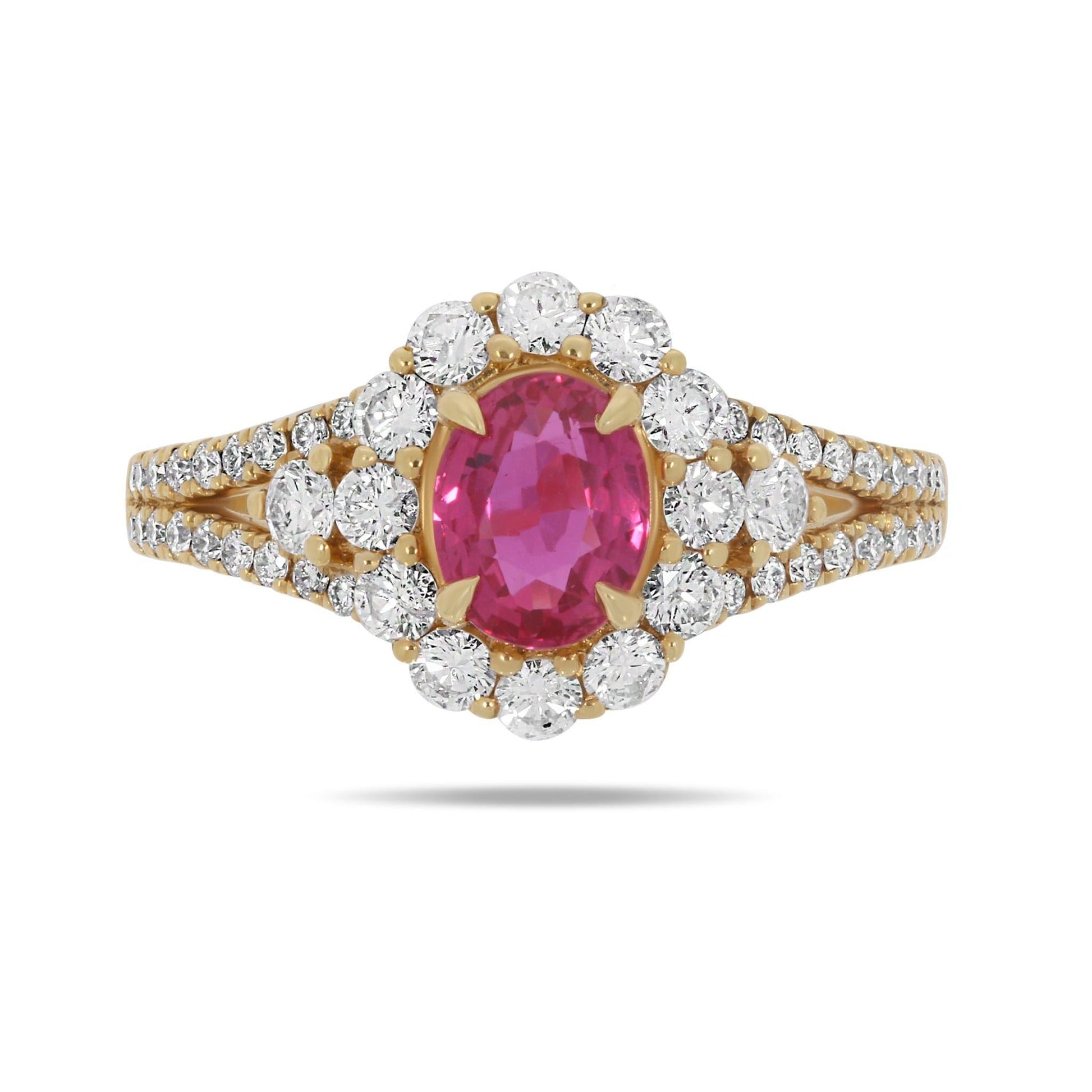 Natural Red Ruby and Diamond Ring - Rosendorff Diamond Jewellers