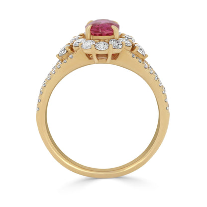Natural Red Ruby and Diamond Ring - Rosendorff Diamond Jewellers