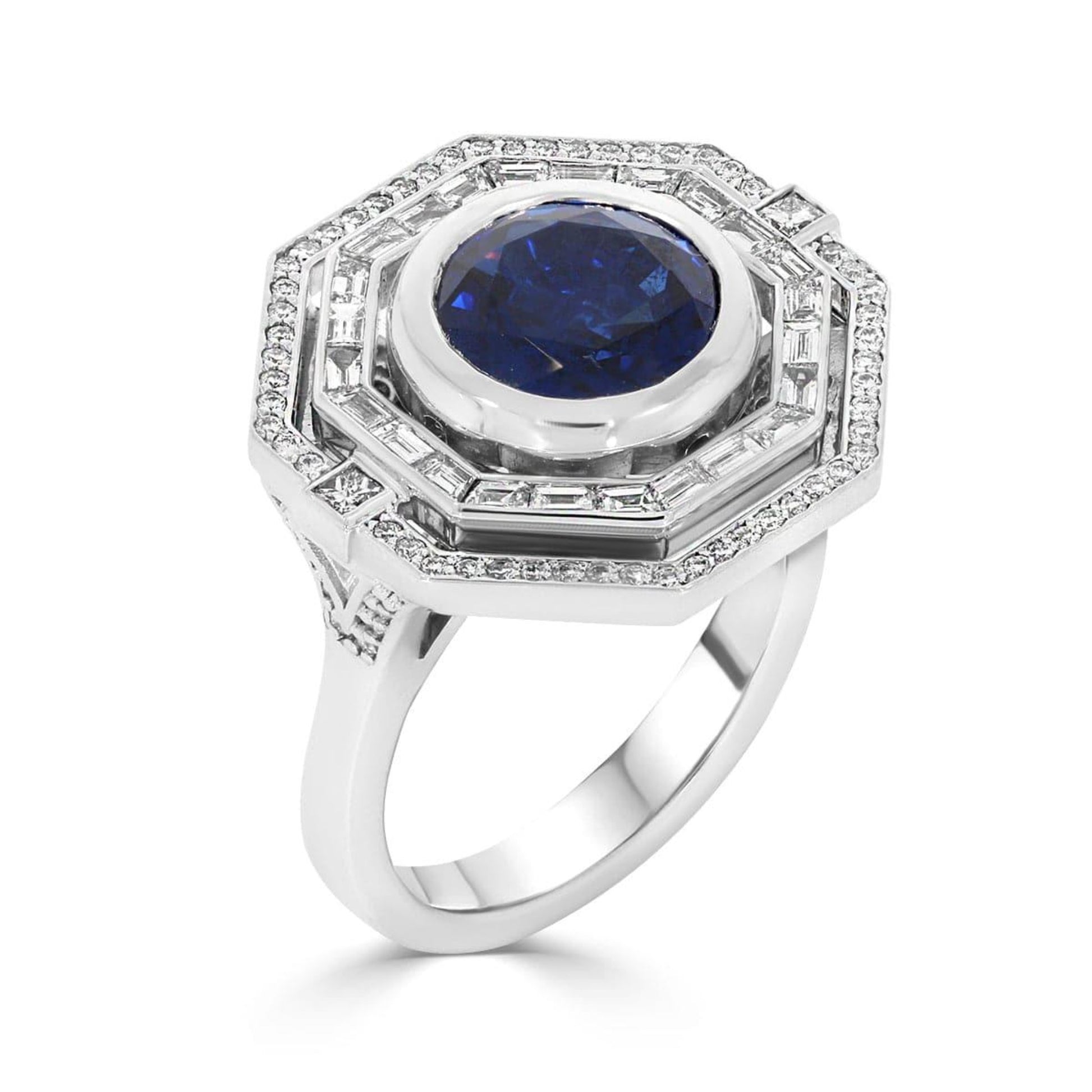 Art Deco Sapphire & Diamond Ring - Rosendorff Diamond Jewellers