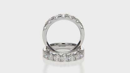 Scalloped 7 Stone Diamond Bands