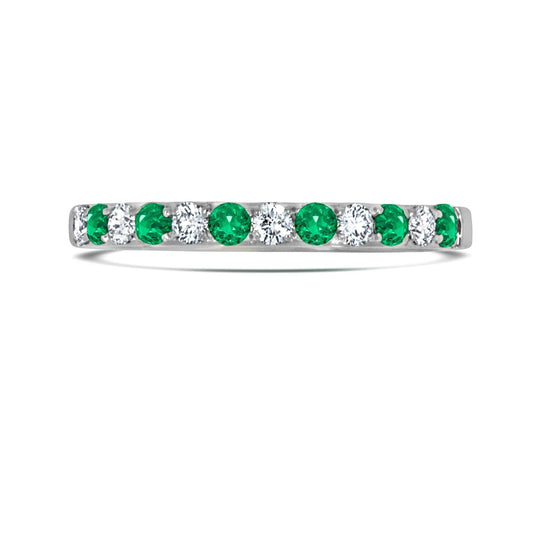 Emerald & Diamond Anniversary  Ring - Rosendorff Diamond Jewellers