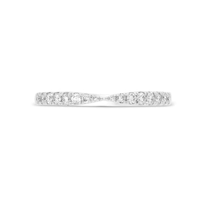 Bow-Tie Claw Set Band in White Gold - Rosendorff Diamond Jewellers