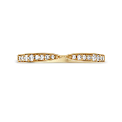 Bow-Tie Pave Set Band in Yellow Gold - Rosendorff Diamond Jewellers