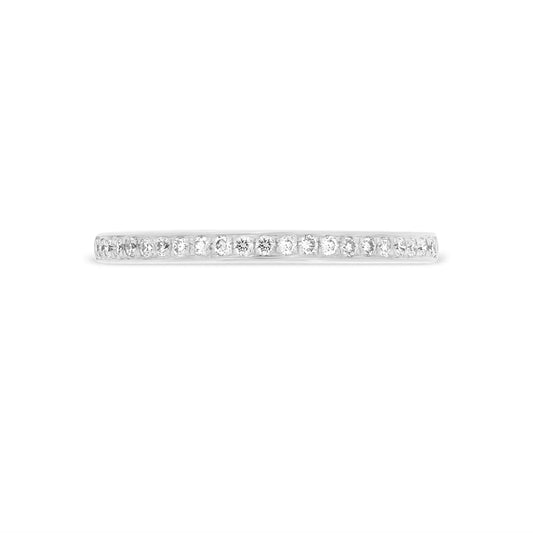 Pave 0.15ct Diamond Band in White Gold - Rosendorff Diamond Jewellers