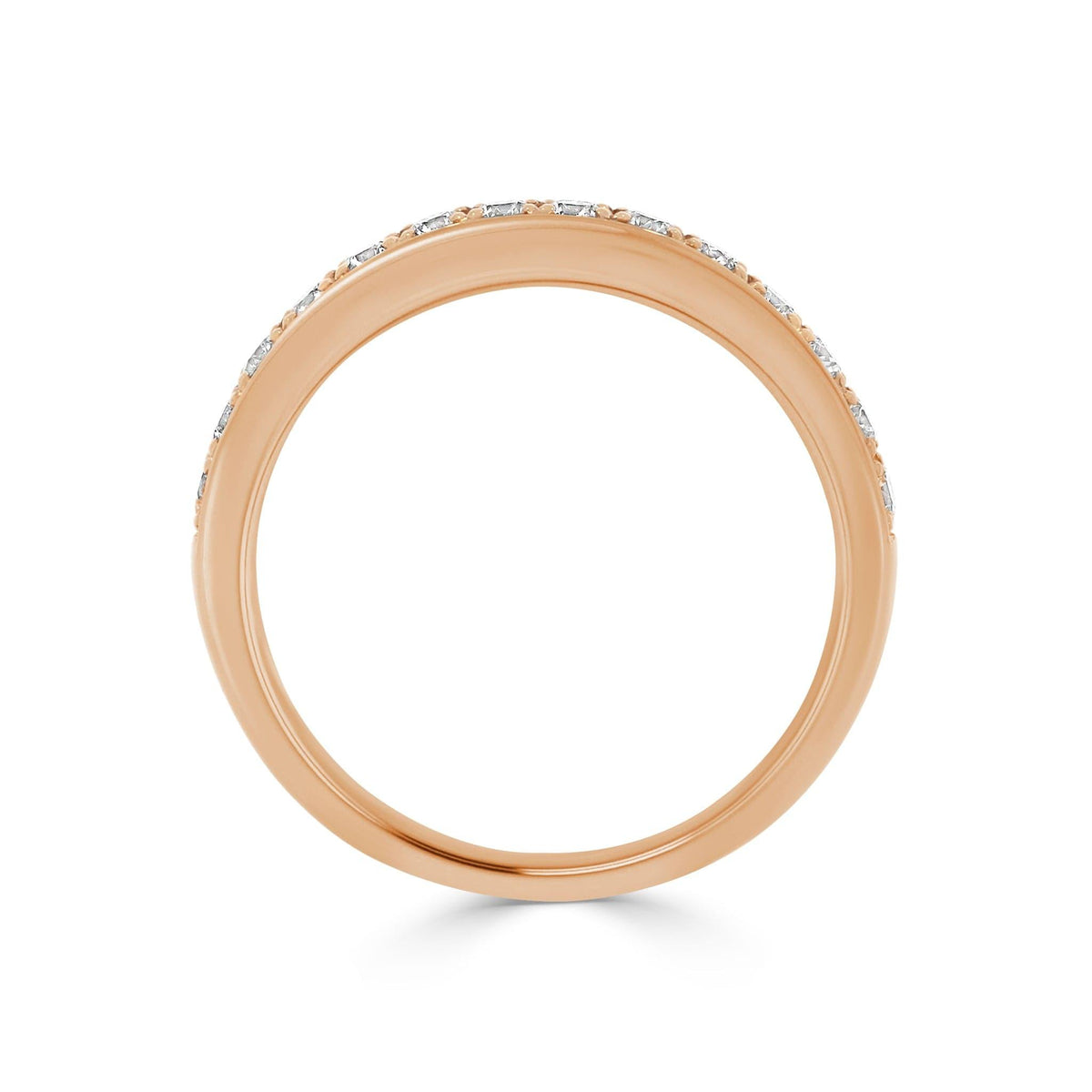 Pave Set 0.35ct Diamond Band in Rose Gold - Rosendorff Diamond Jewellers
