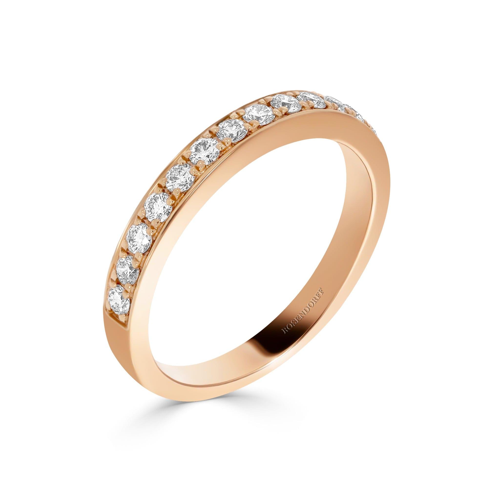 Pave Set 0.35ct Diamond Band in Rose Gold - Rosendorff Diamond Jewellers