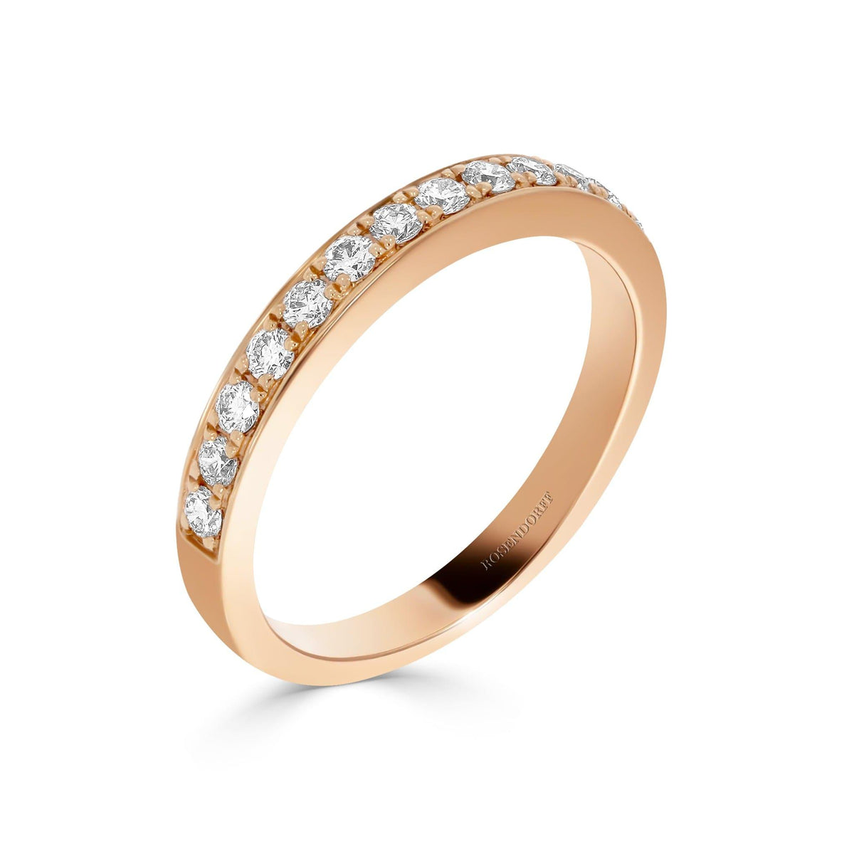 Pave Set 0.35ct Diamond Band in Rose Gold - Rosendorff Diamond Jewellers