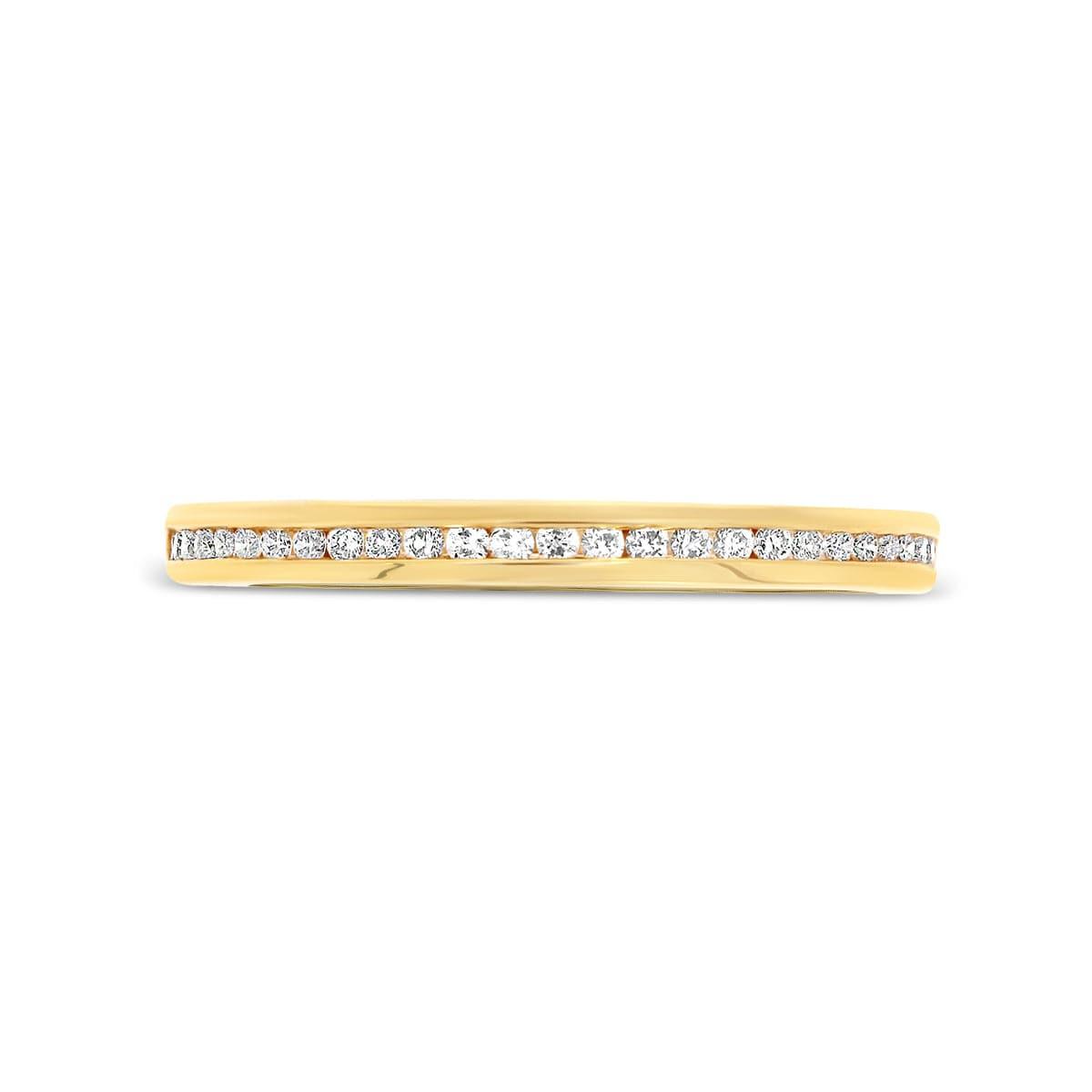 Channel 0.17ct Diamond Band in Yellow Gold - Rosendorff Diamond Jewellers