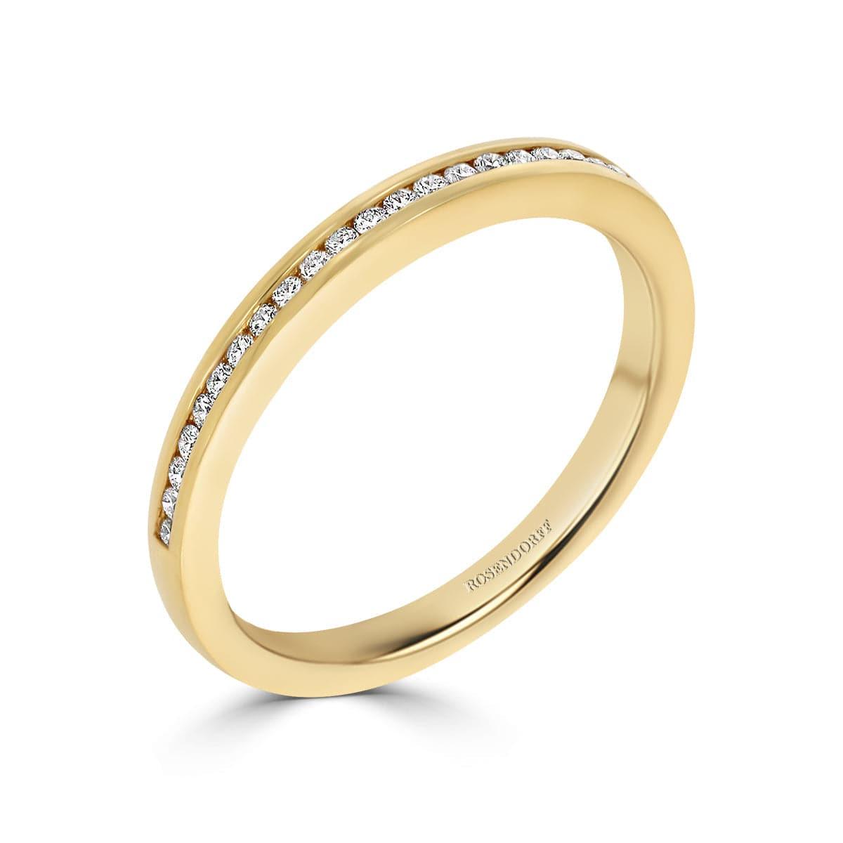 Channel 0.17ct Diamond Band in Yellow Gold - Rosendorff Diamond Jewellers