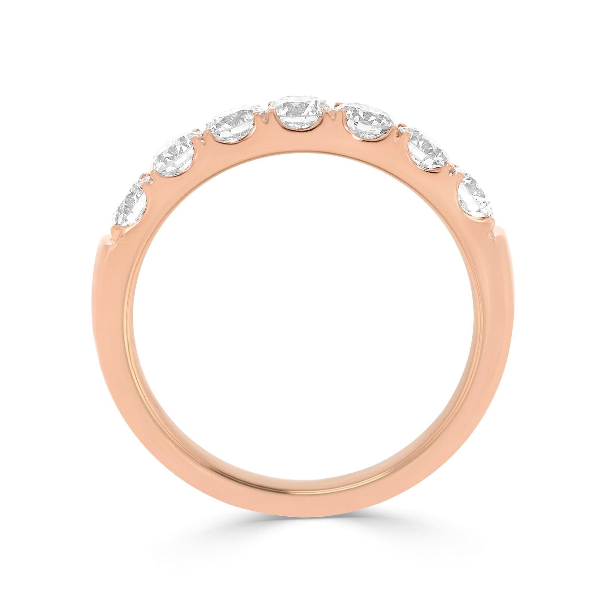 Scalloped 0.95ct Diamond Band in Rose Gold - Rosendorff Diamond Jewellers