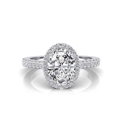 Freya Oval Diamond Halo Ring