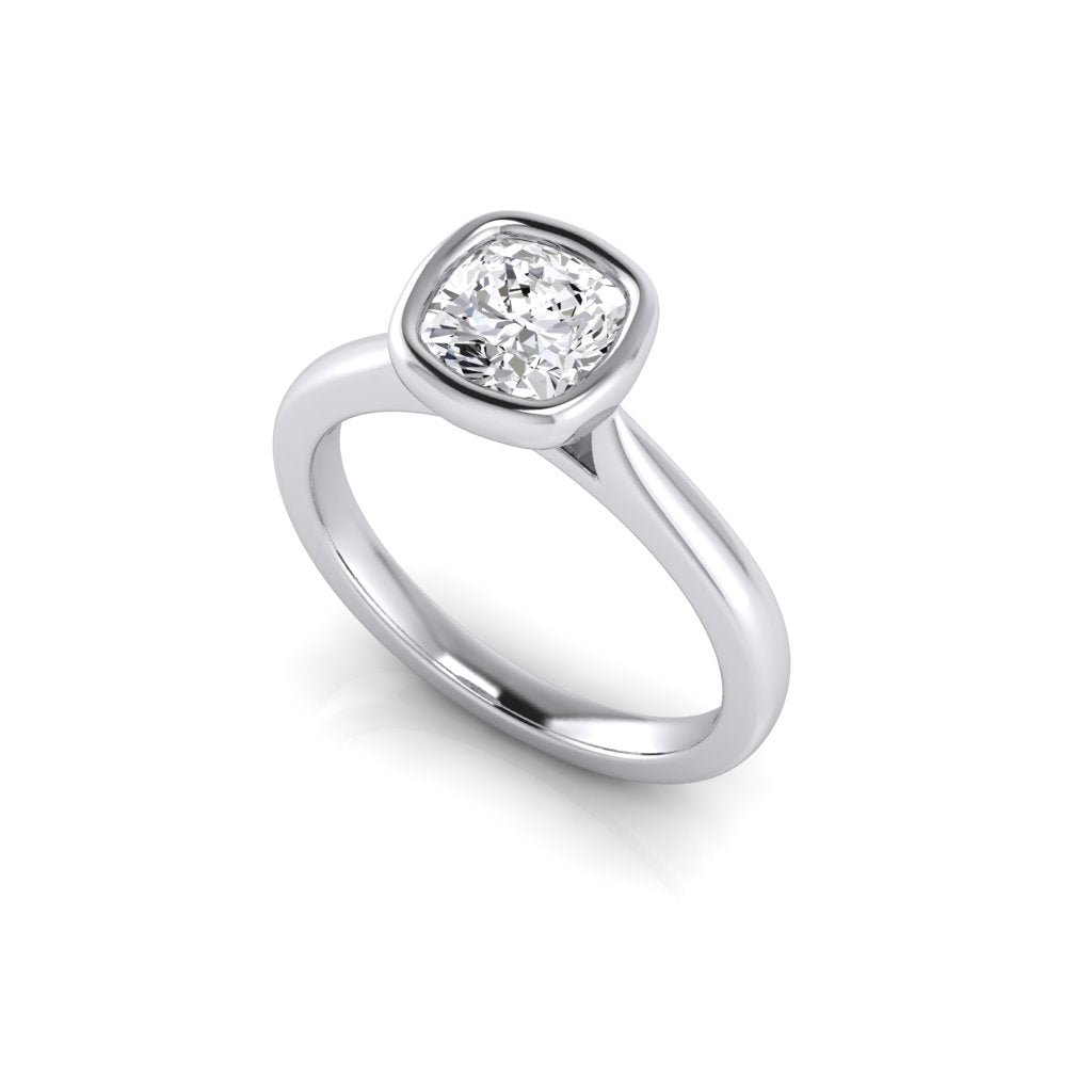Kasia Cushion Diamond Solitaire Engagement Ring