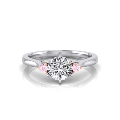 Heidi Pink Diamond Trilogy Ring