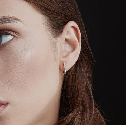 Timeless Hoop Diamond Earrings 14mm - Rosendorff Diamond Jewellers