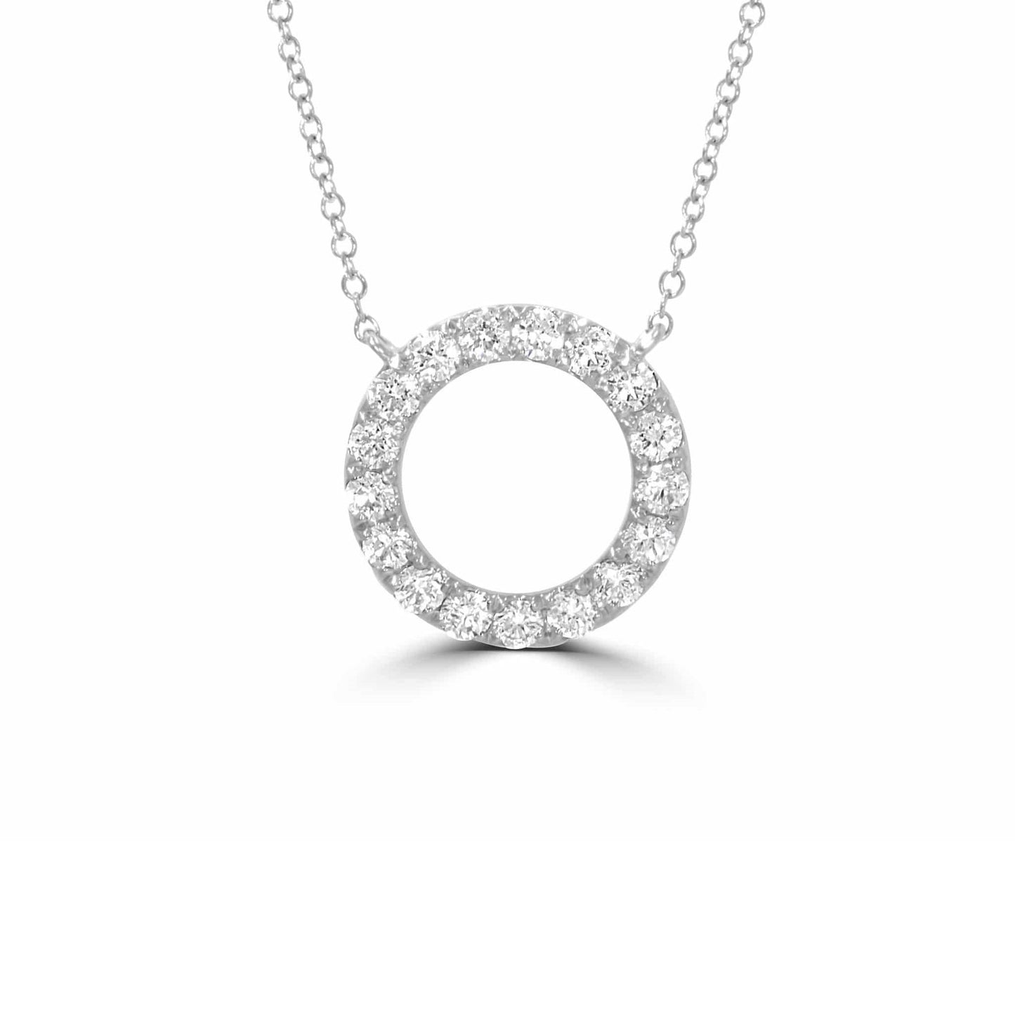 Circle of Life Diamond Pendant | 18ct White Gold - Rosendorff Diamond Jewellers