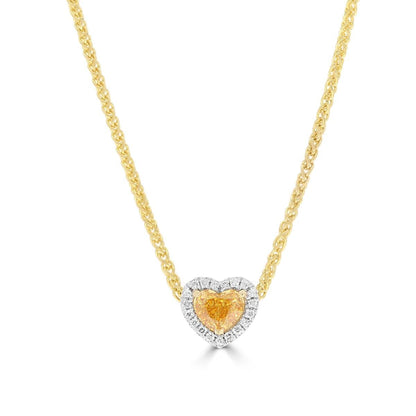 Fancy Vivid Orange Heart Diamond - Rosendorff Diamond Jewellers