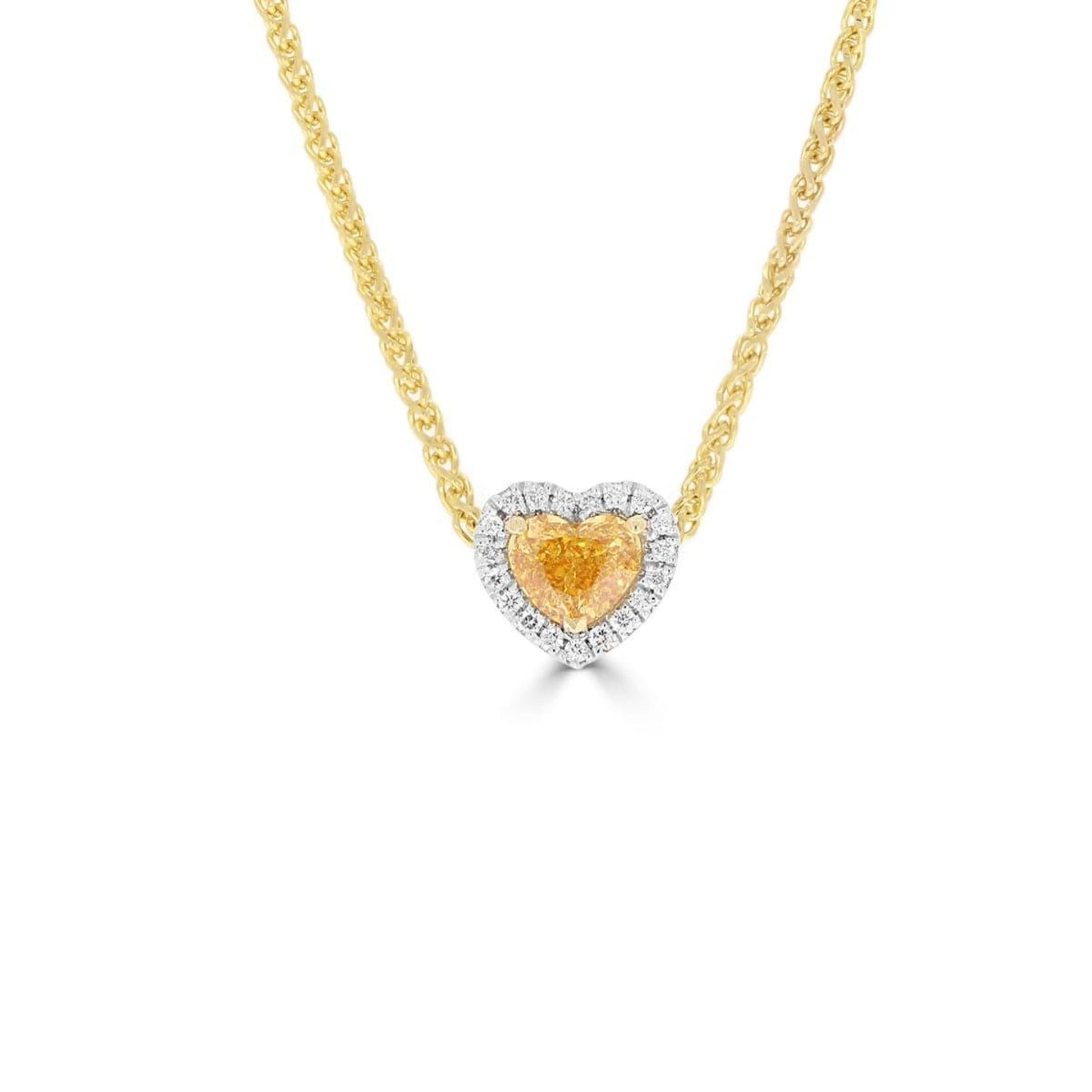Fancy Vivid Heart Orange-Yellow Diamond - Rosendorff Diamond Jewellers