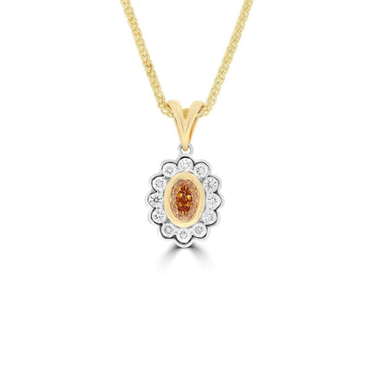 Natural Fancy Vivid Yellowish Orange Pendant - Rosendorff Diamond Jewellers