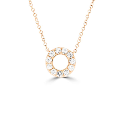 Circle of Life Small Diamond Pendant - 18ct Rose Gold - Rosendorff Diamond Jewellers