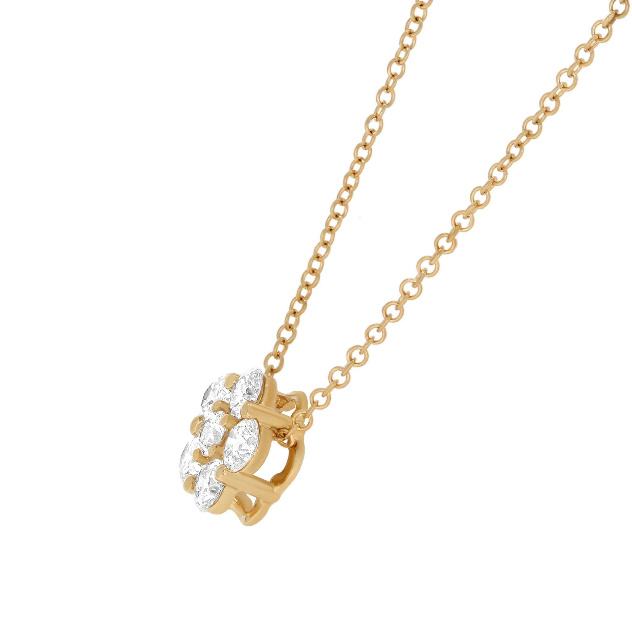 Diamond cluster online pendant necklace