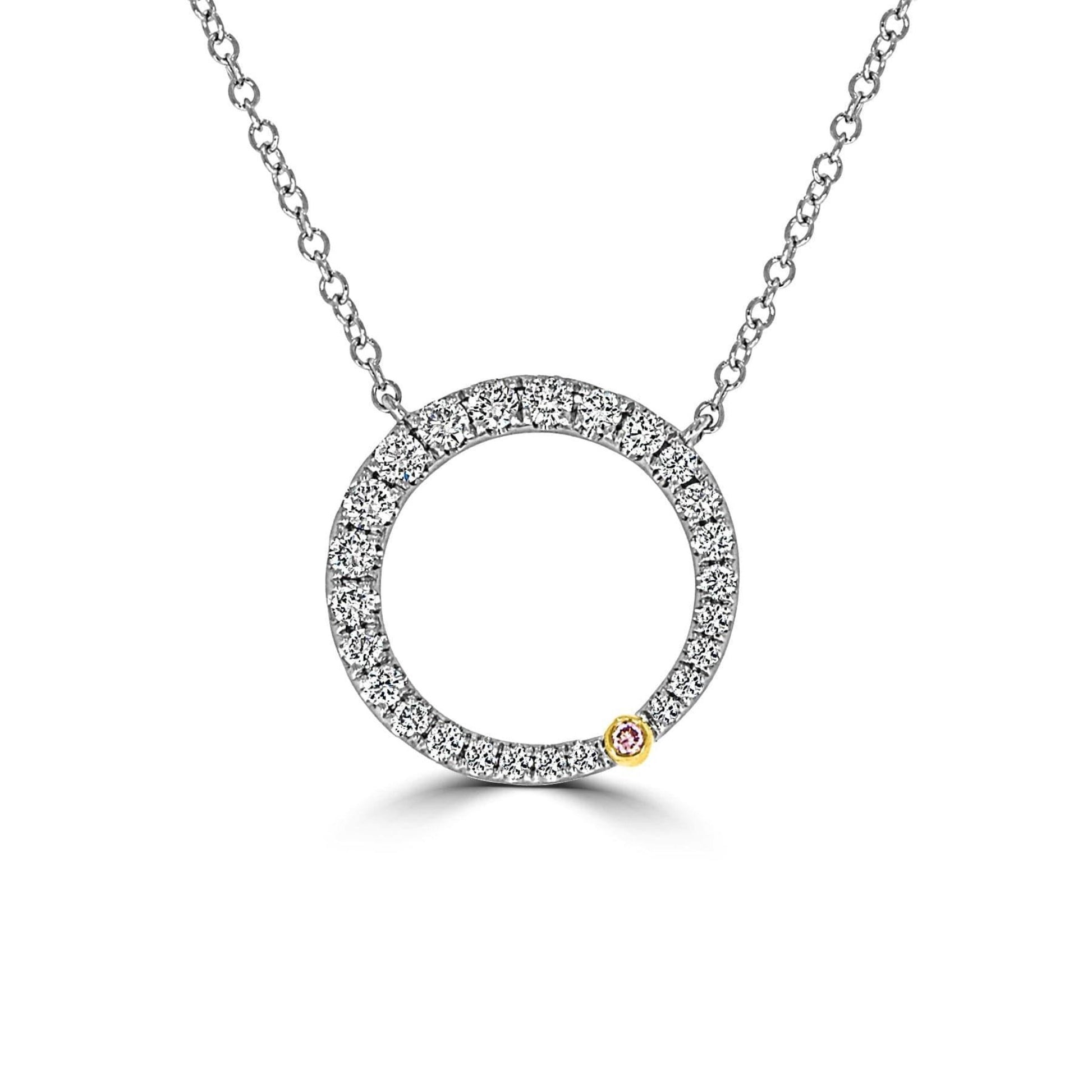 Pink Circle of Life Diamond Pendant - Rosendorff Diamond Jewellers