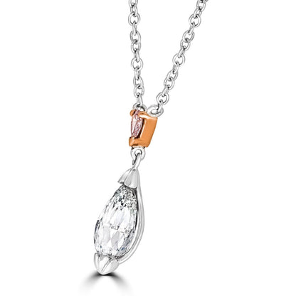 Argyle Pink & Briolette Diamond Necklace - Rosendorff Diamond Jewellers