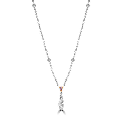 Argyle Pink & Briolette Diamond Necklace - Rosendorff Diamond Jewellers