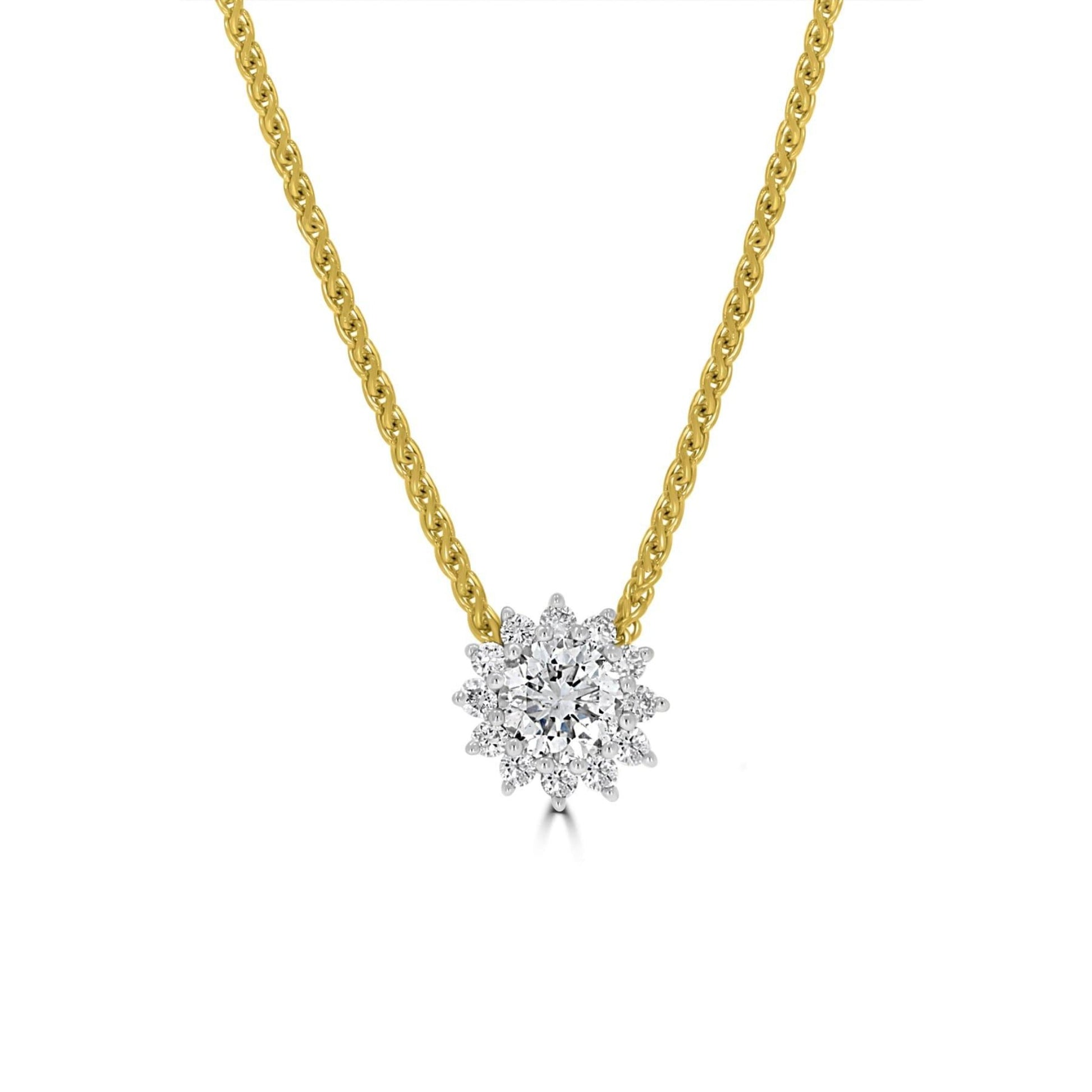 Star Halo Diamond Pendant - Rosendorff Diamond Jewellers