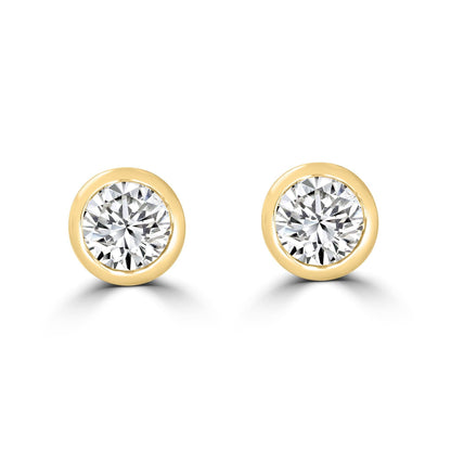 Bezel Diamond 0.60tcw Earrings