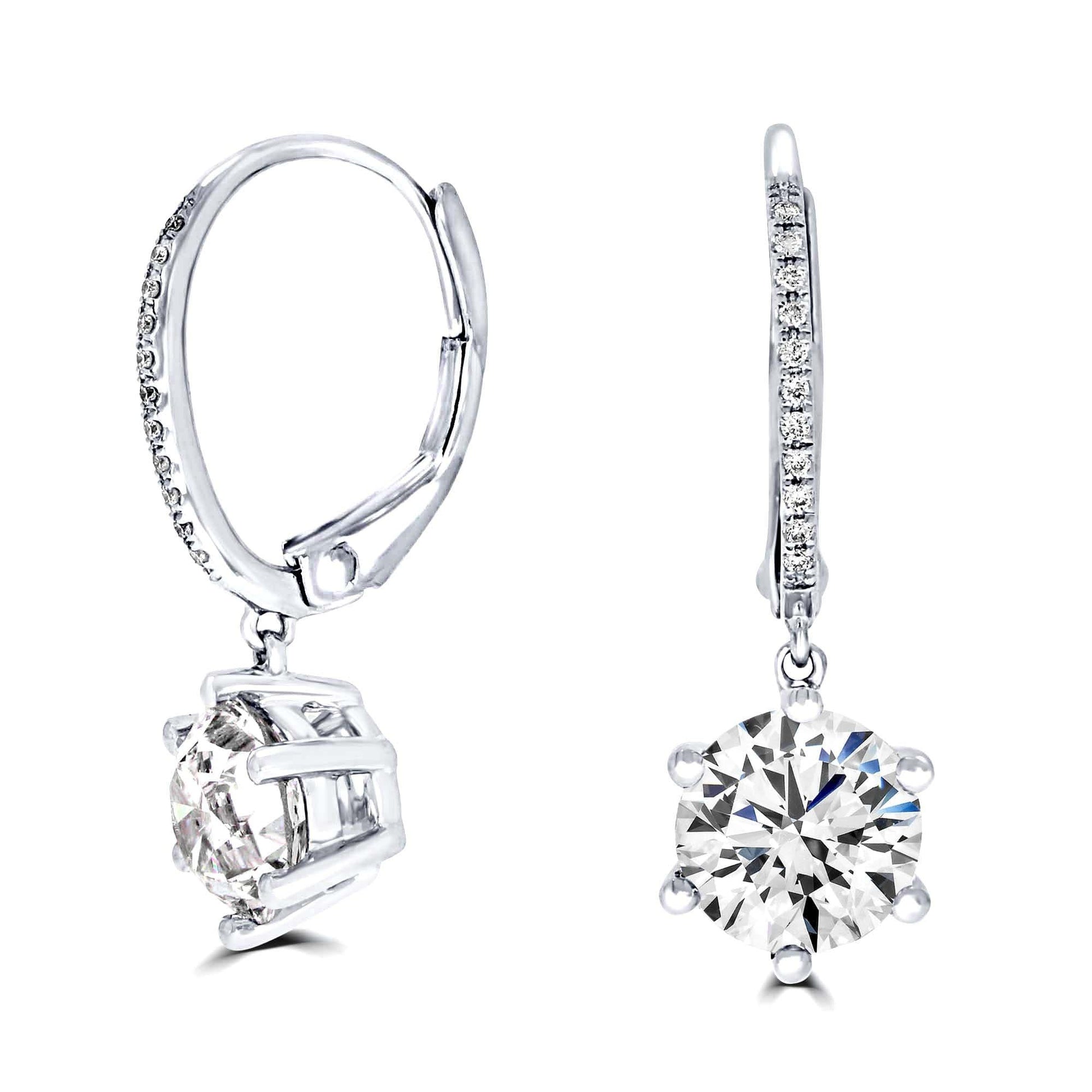 Old Cut Diamond Drop Earrings - Rosendorff Diamond Jewellers
