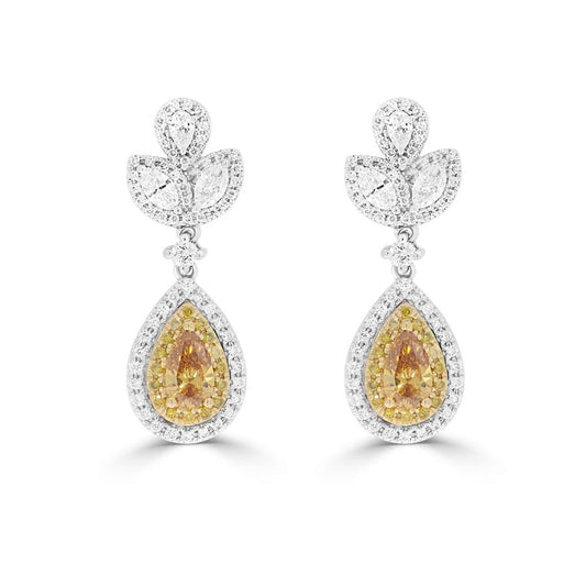 Natural Fancy Deep Yellow-Orange Earrings - Rosendorff Diamond Jewellers