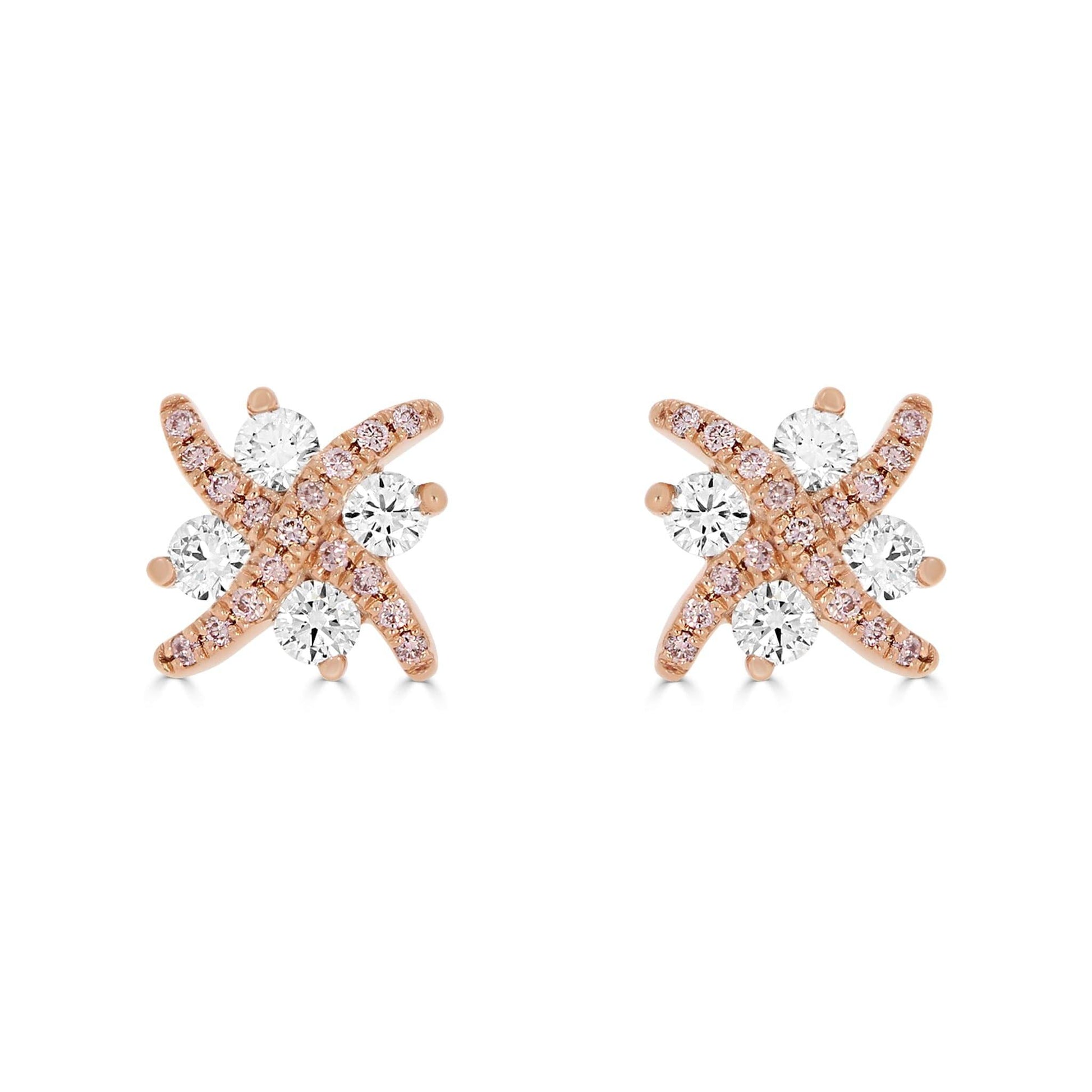 Argyle Pink Diamond Kisses Earrings (6095493071010)